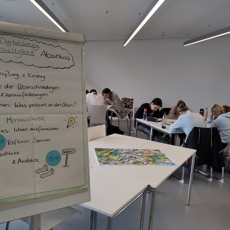 Erste Ideensammlung für das Wimmelbild im Leuphana-Seminar Ende Januar 2023