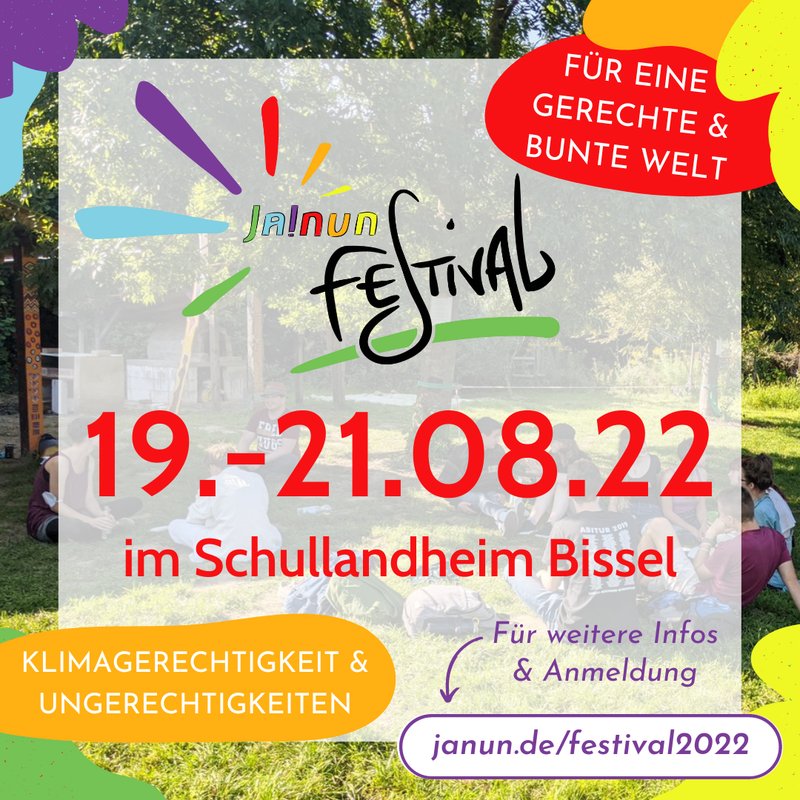 Ankündigung JA!NUN Festival