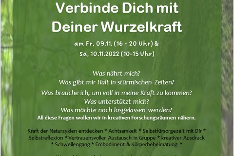 Bild für Verbinde Dich mit Deiner Wurzelkraft
