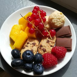 Kekse und Obst