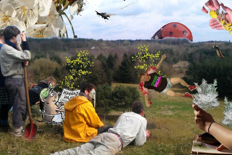 Bild für spring gathering in the forestgarden